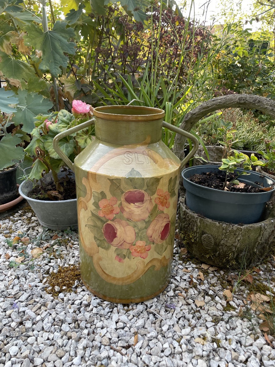 Porte parapluies à décor d’un bouquet de fleurs -photo-6