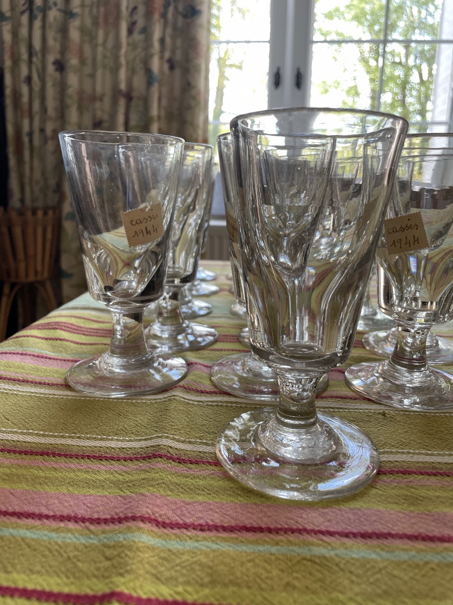 Rare suite de 15 verres à absinthe, XIXème -photo-4