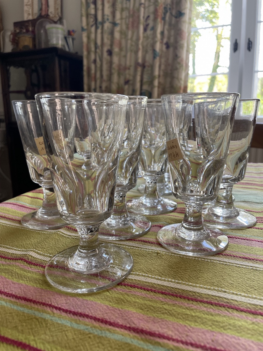 Rare suite de 15 verres à absinthe, XIXème -photo-1