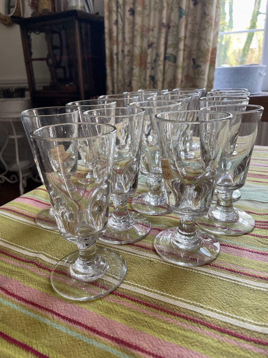 Rare suite de 15 verres à absinthe, XIXème -photo-2