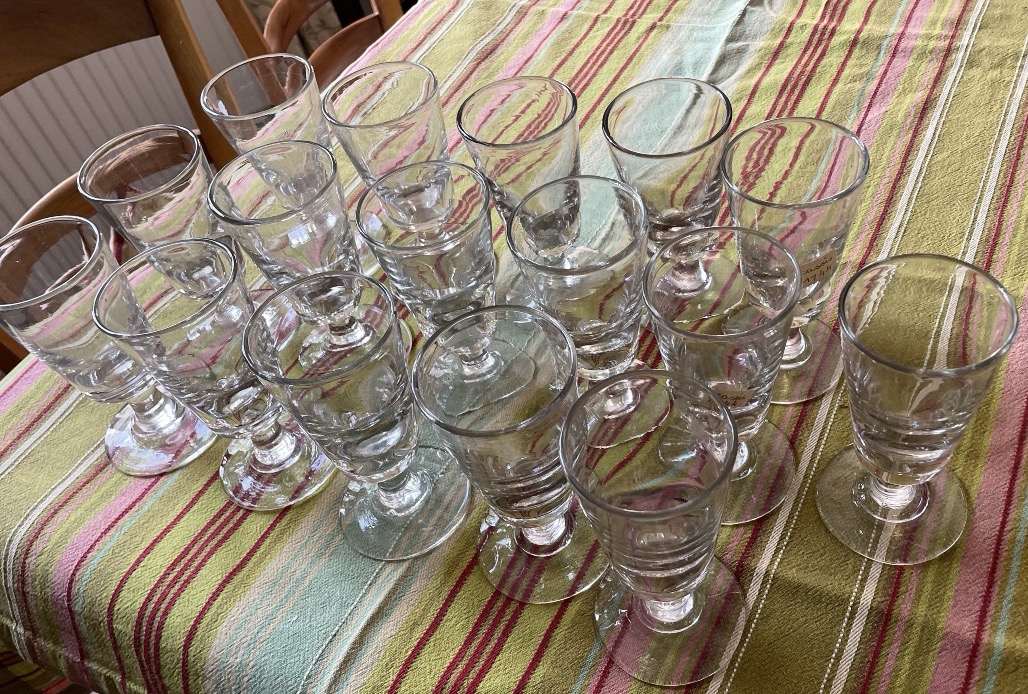 Rare suite de 15 verres à absinthe, XIXème -photo-4