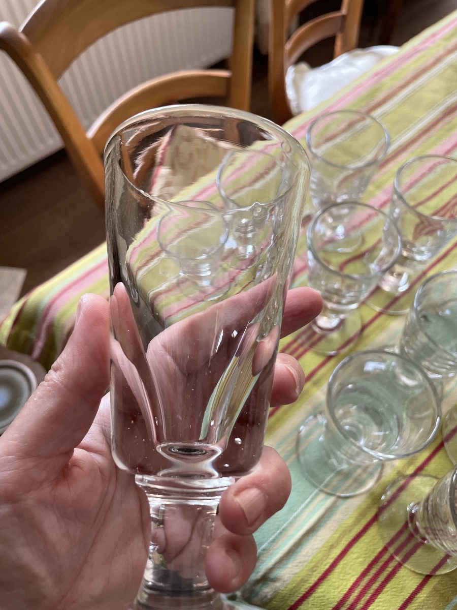 Rare suite de 15 verres à absinthe, XIXème -photo-7