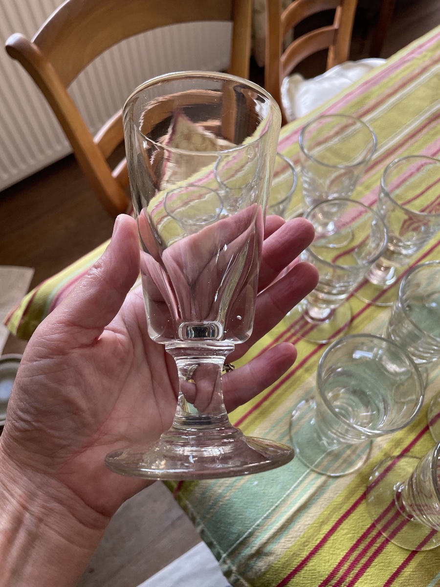 Rare suite de 15 verres à absinthe, XIXème -photo-8