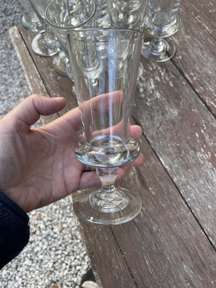 Set Of 8 Absinthe Glasses With A Flange (+2)-photo-1