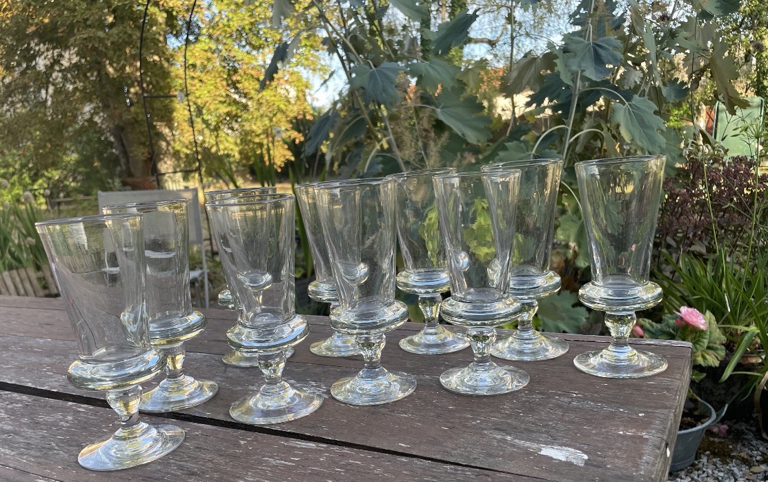 Set Of 8 Absinthe Glasses With A Flange (+2)-photo-7