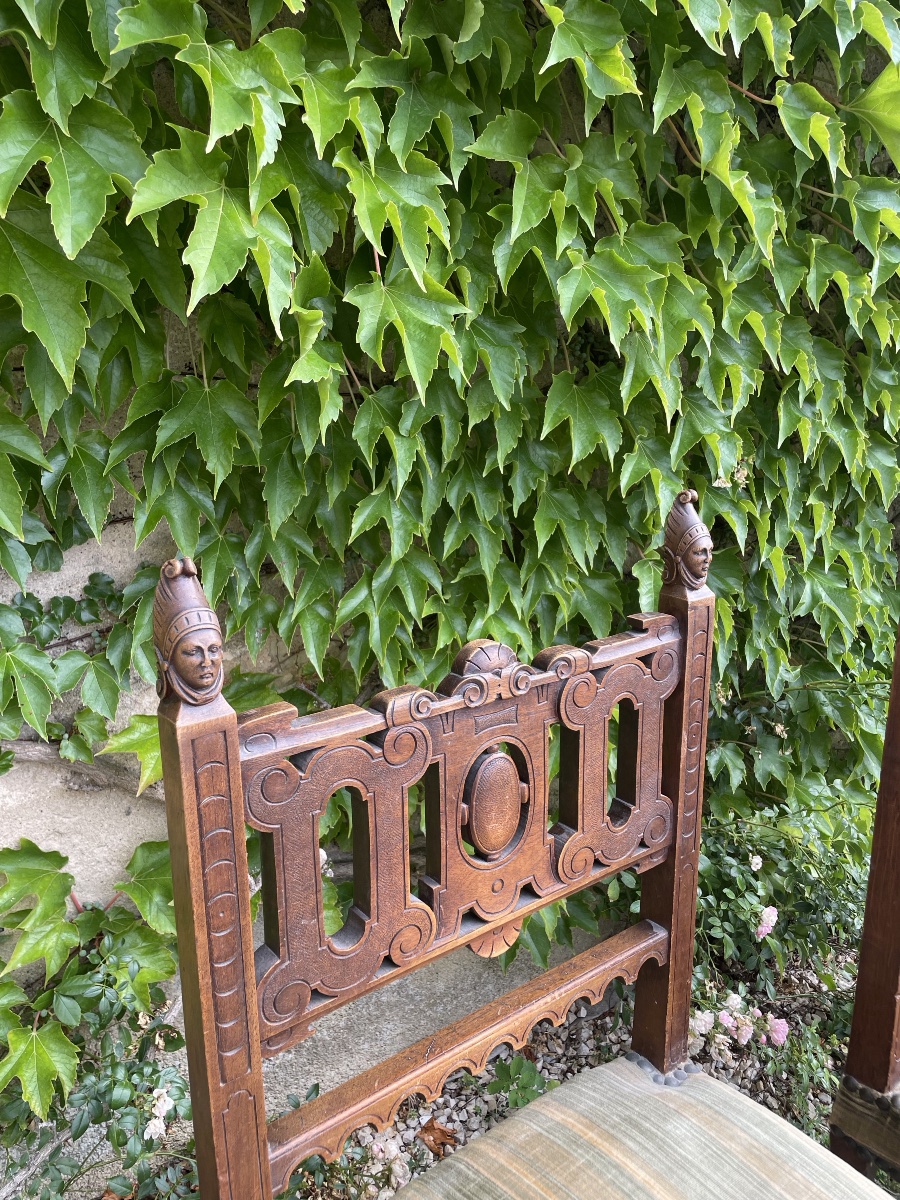 A Pair Of Chairs With Oriental Motifs, 19th Century -photo-3