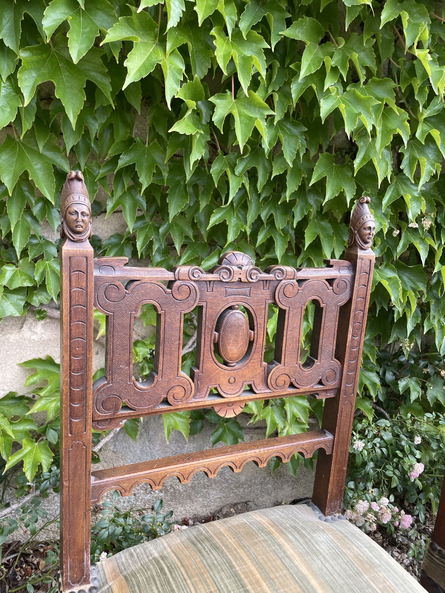 A Pair Of Chairs With Oriental Motifs, 19th Century -photo-4