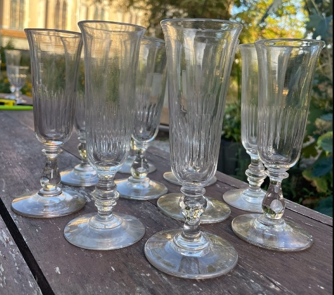Les 10 flûtes a champagne Louis Philippe