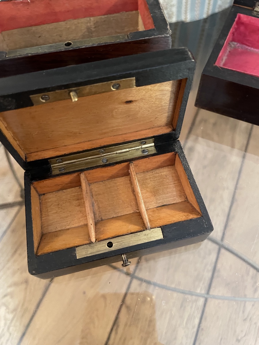 The Three Small Boxes From The Napoleonic III Period -photo-4