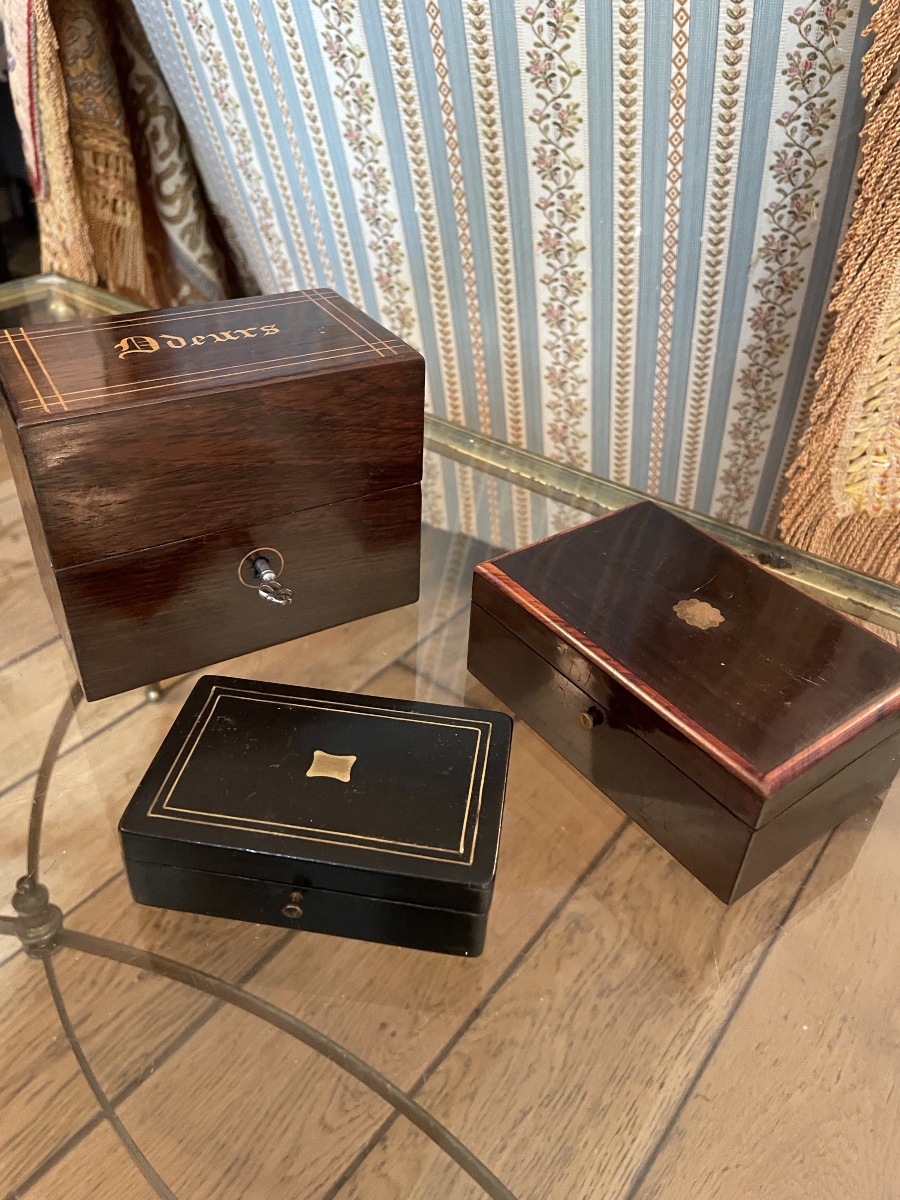 The Three Small Boxes From The Napoleonic III Period -photo-5