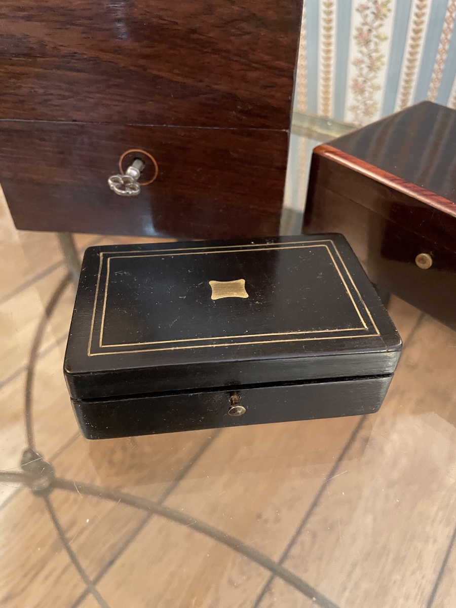 The Three Small Boxes From The Napoleonic III Period -photo-7
