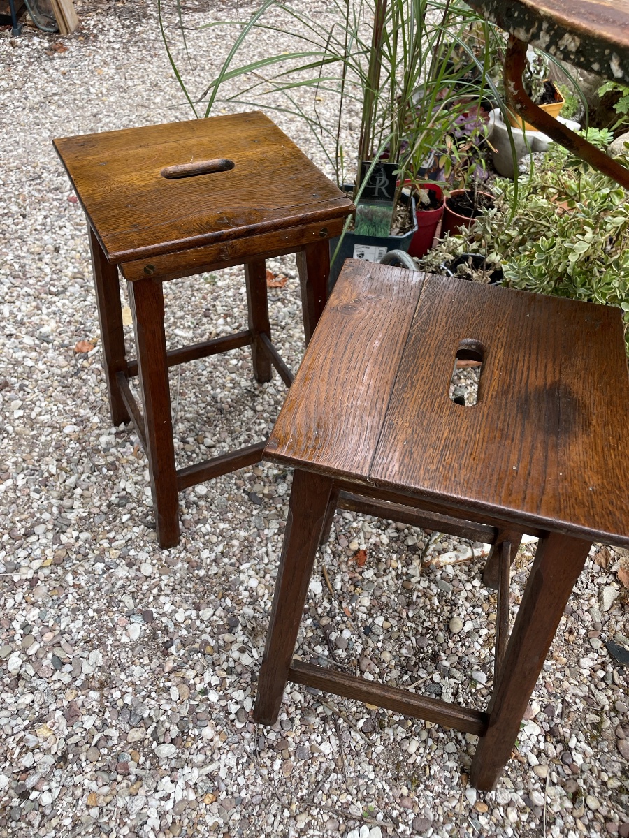 La paire de tabourets d’atelier -photo-1