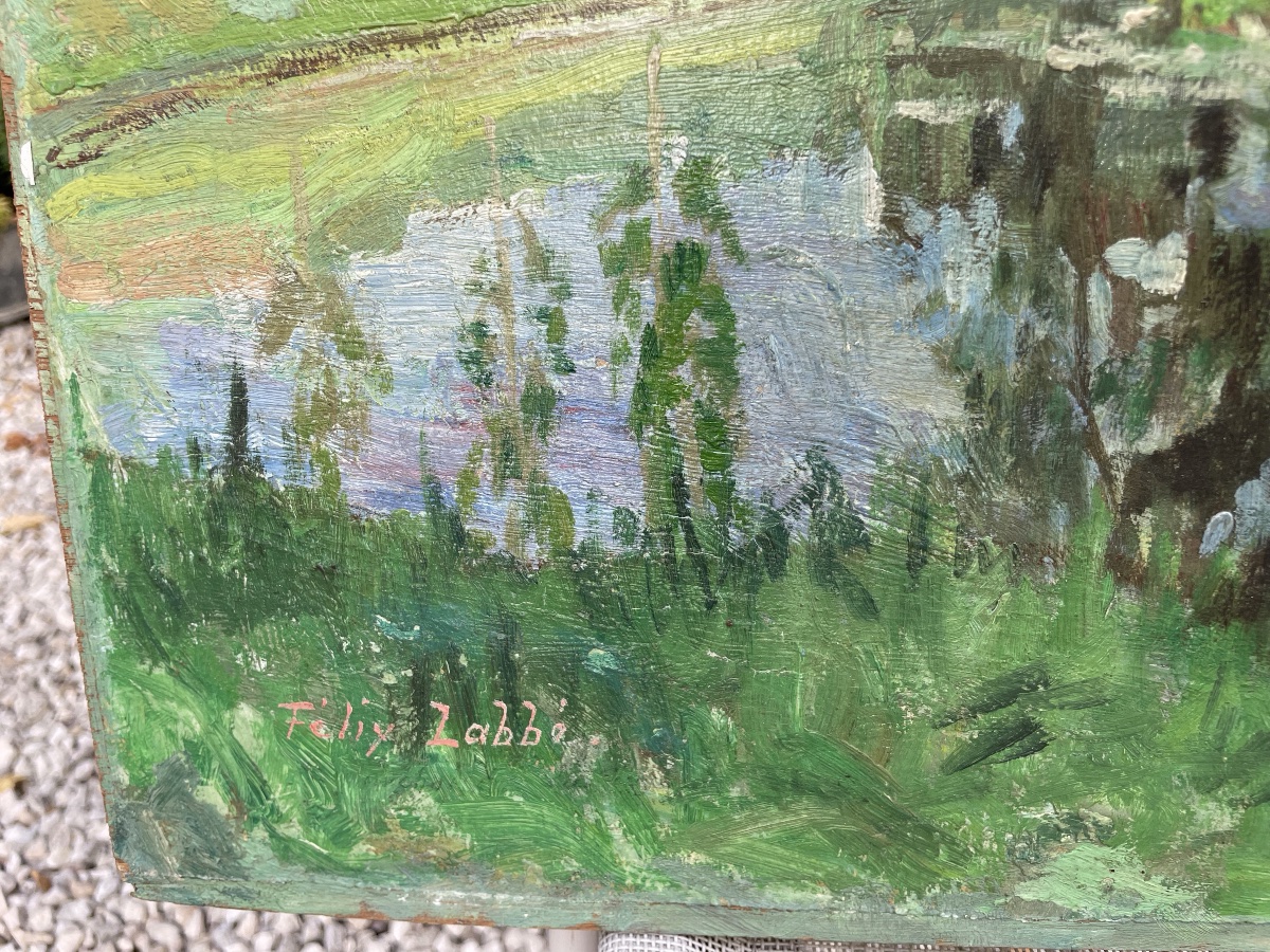 Paysage à la Riviere par Félix Labbé-photo-3