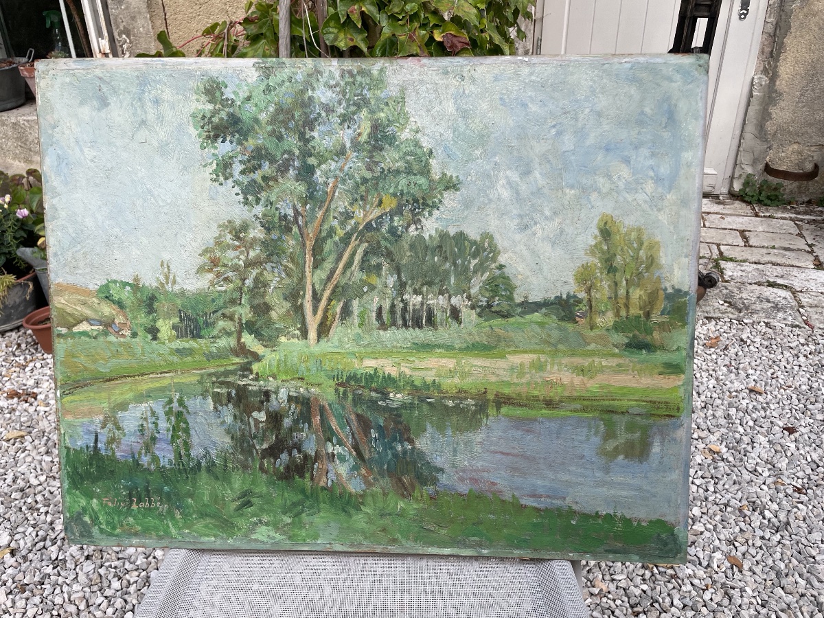 Paysage à la Riviere par Félix Labbé-photo-2