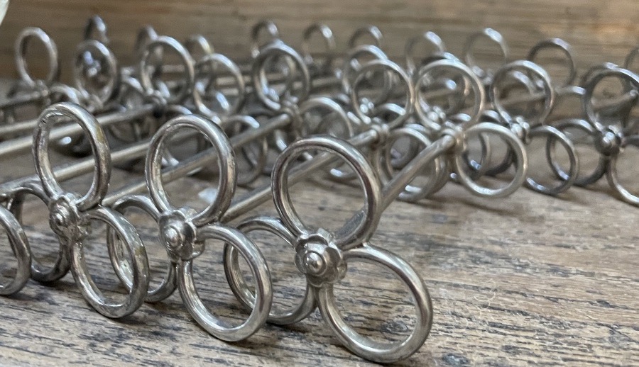 The Set Of 18 Silver-plated Metal Knife Holders-photo-3
