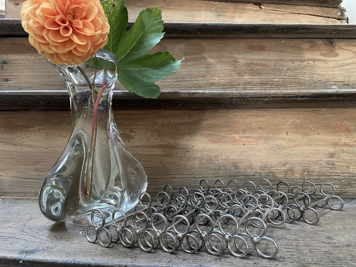 The Set Of 18 Silver-plated Metal Knife Holders-photo-4