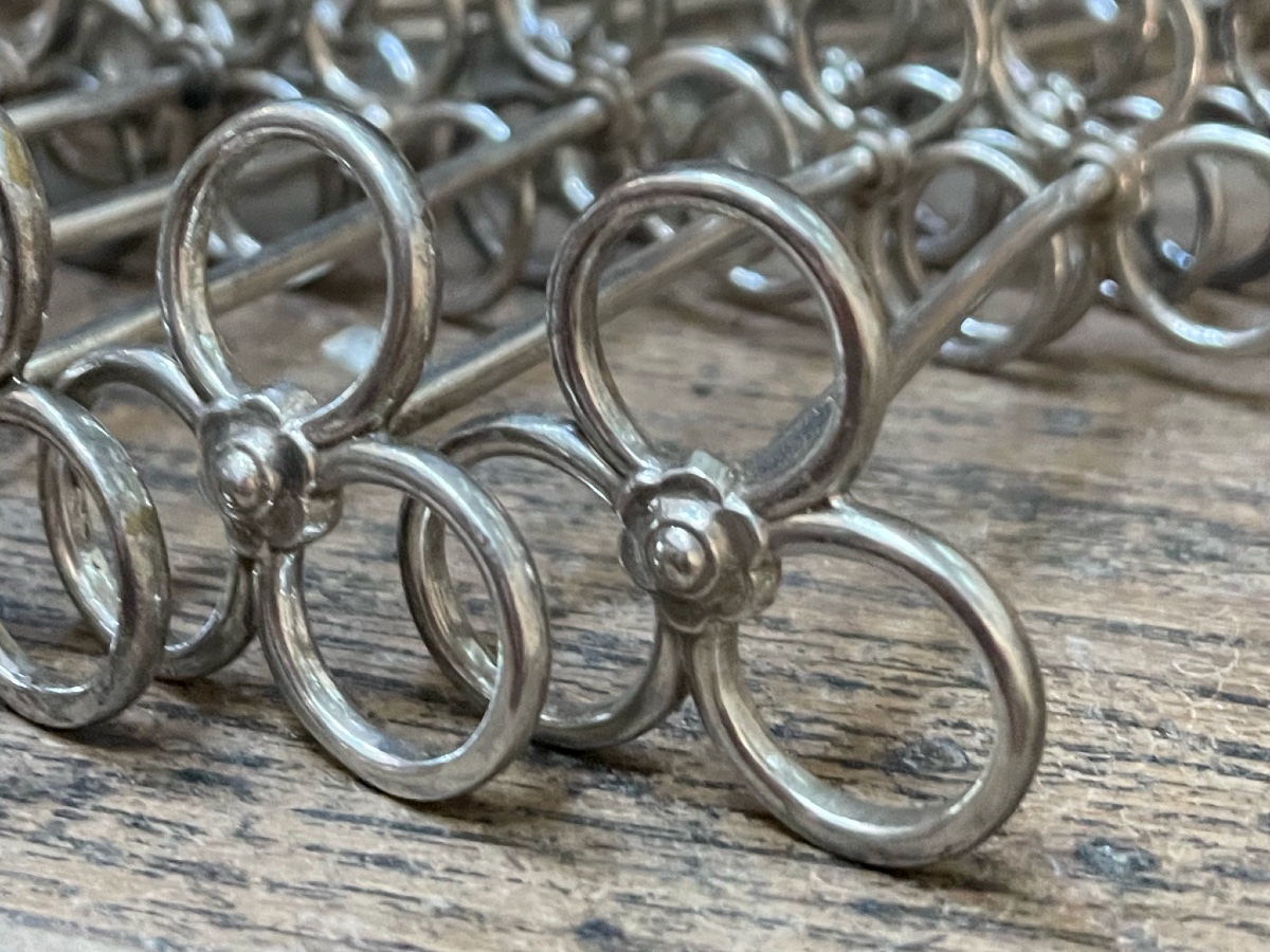 The Set Of 18 Silver-plated Metal Knife Holders