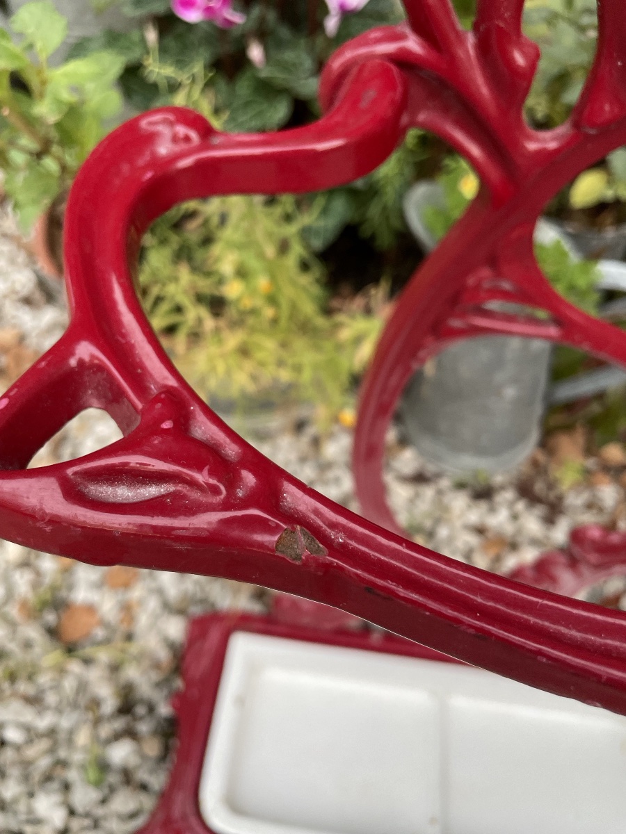Art Nouveau Enameled Cast-iron Umbrella Stand -photo-2