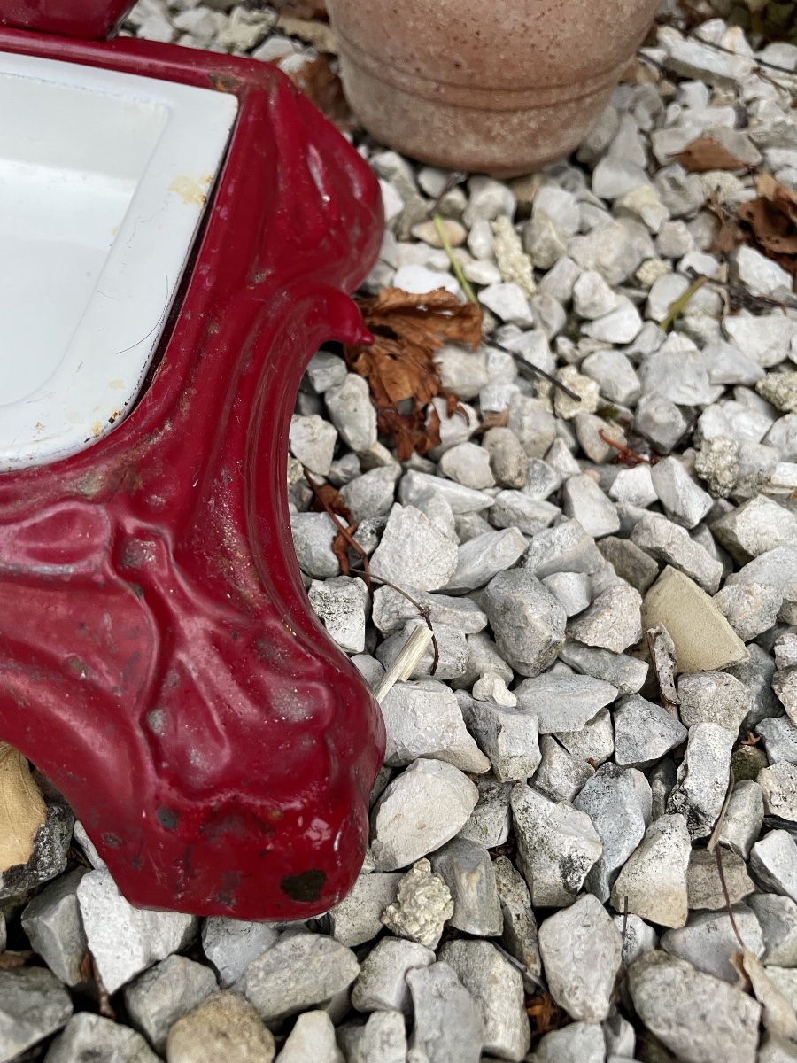 Art Nouveau Enameled Cast-iron Umbrella Stand -photo-3