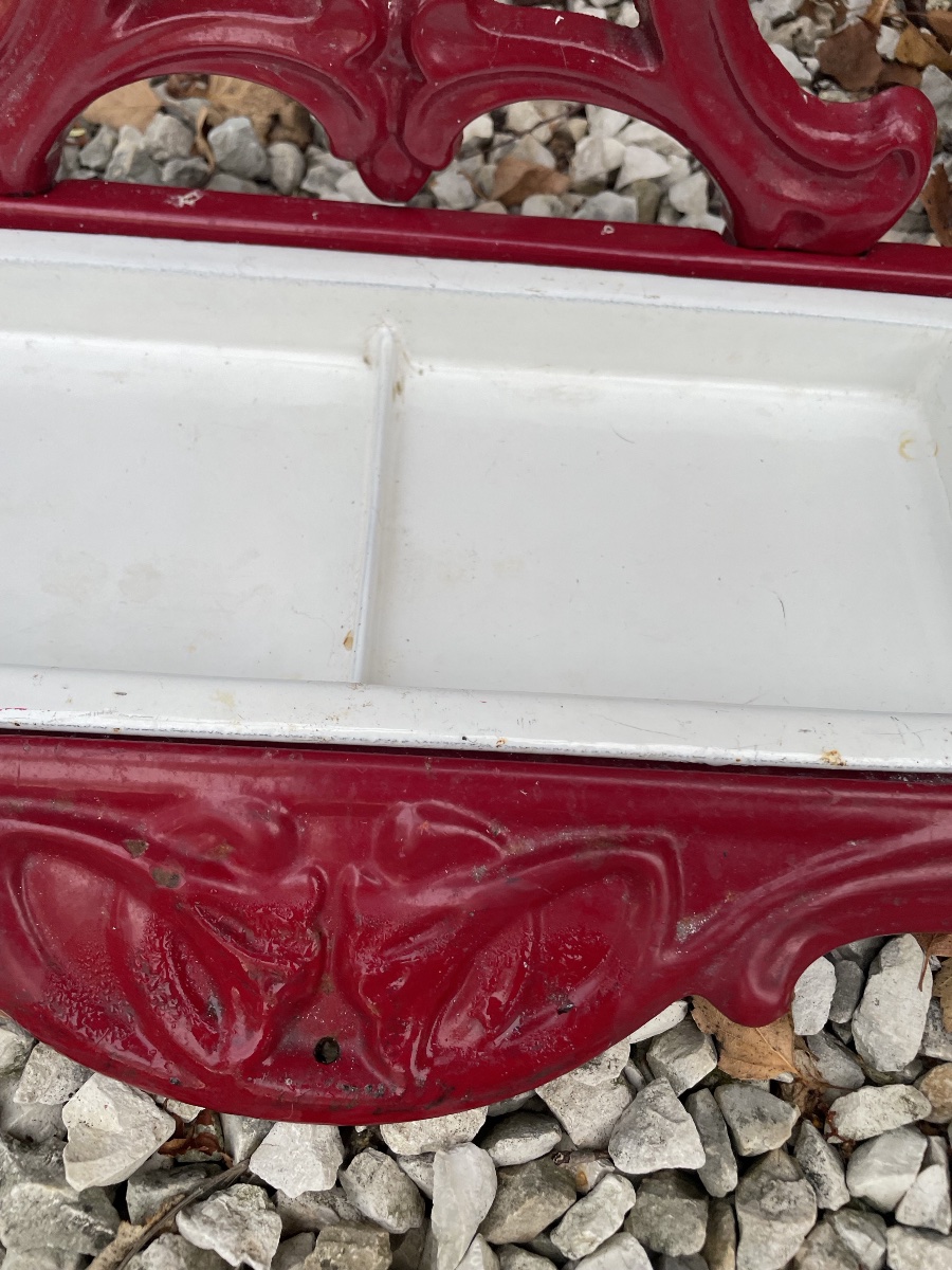 Art Nouveau Enameled Cast-iron Umbrella Stand -photo-4