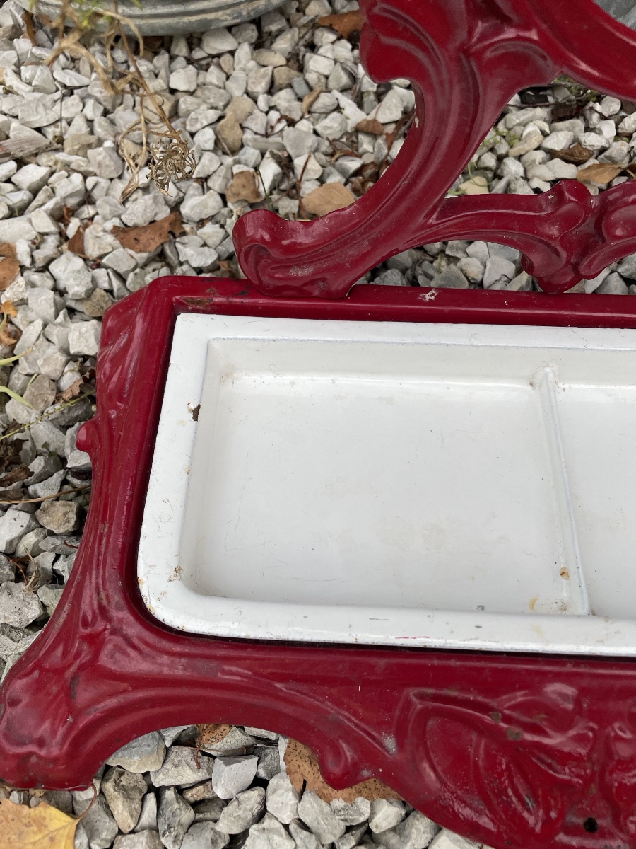 Art Nouveau Enameled Cast-iron Umbrella Stand -photo-1