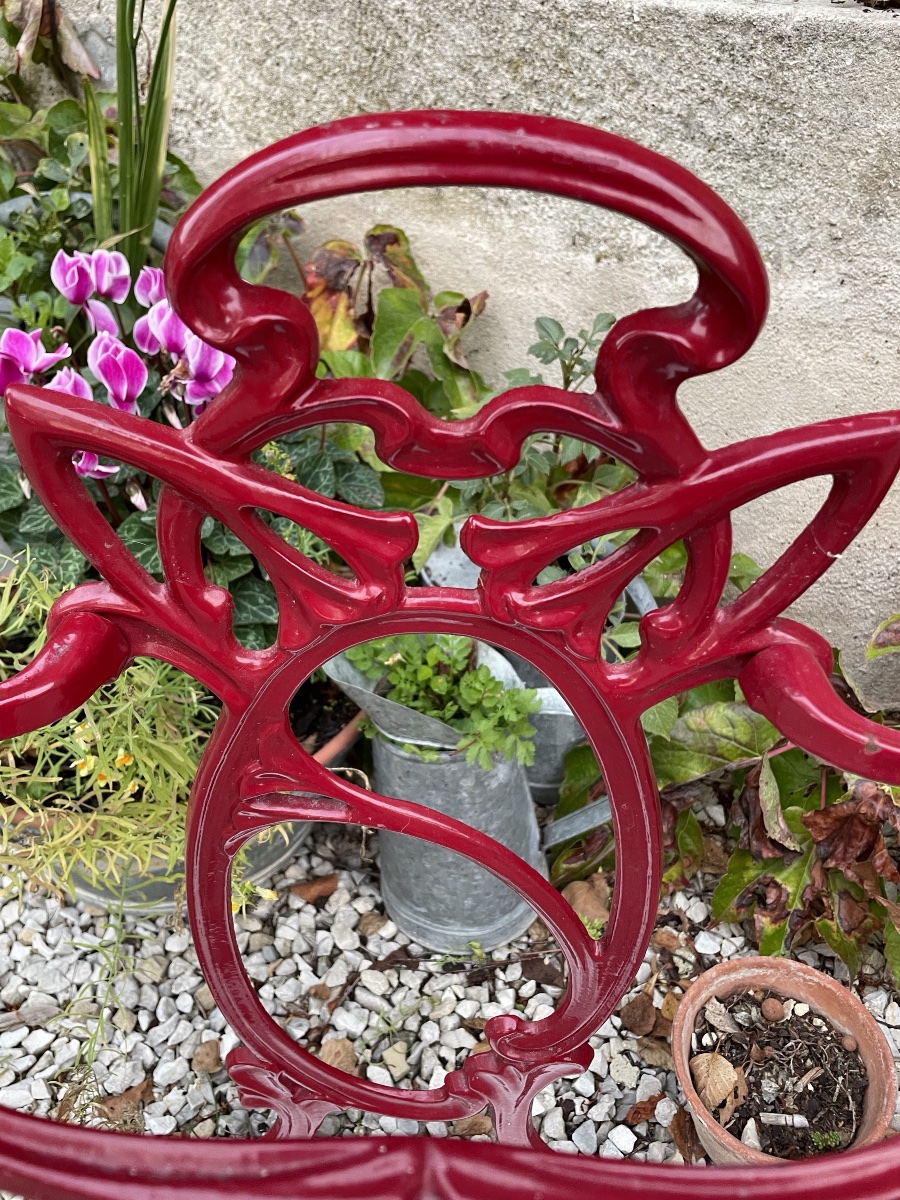 Art Nouveau Enameled Cast-iron Umbrella Stand -photo-8