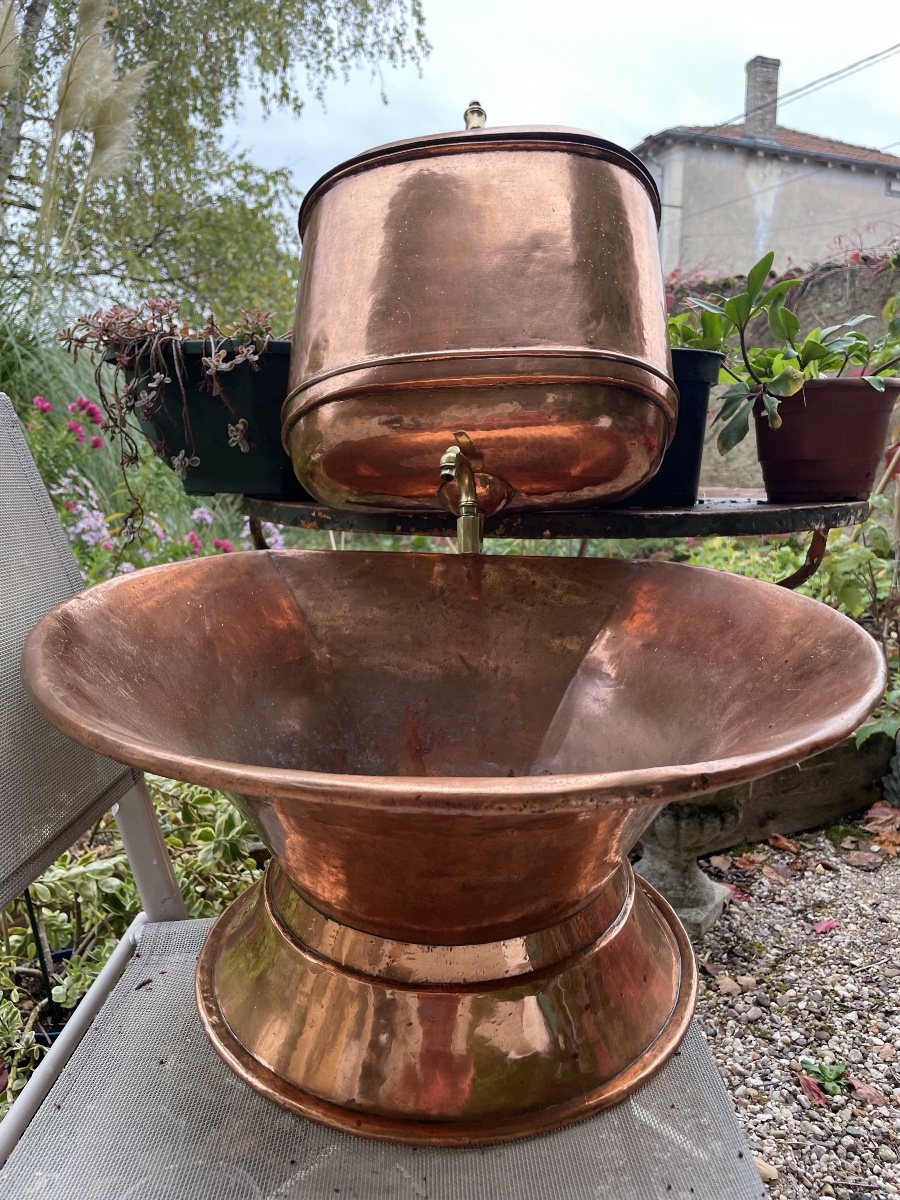 FONTAINEa eau  EN CUIVRE  D’ÉPOQUE 18 ÈME-photo-2