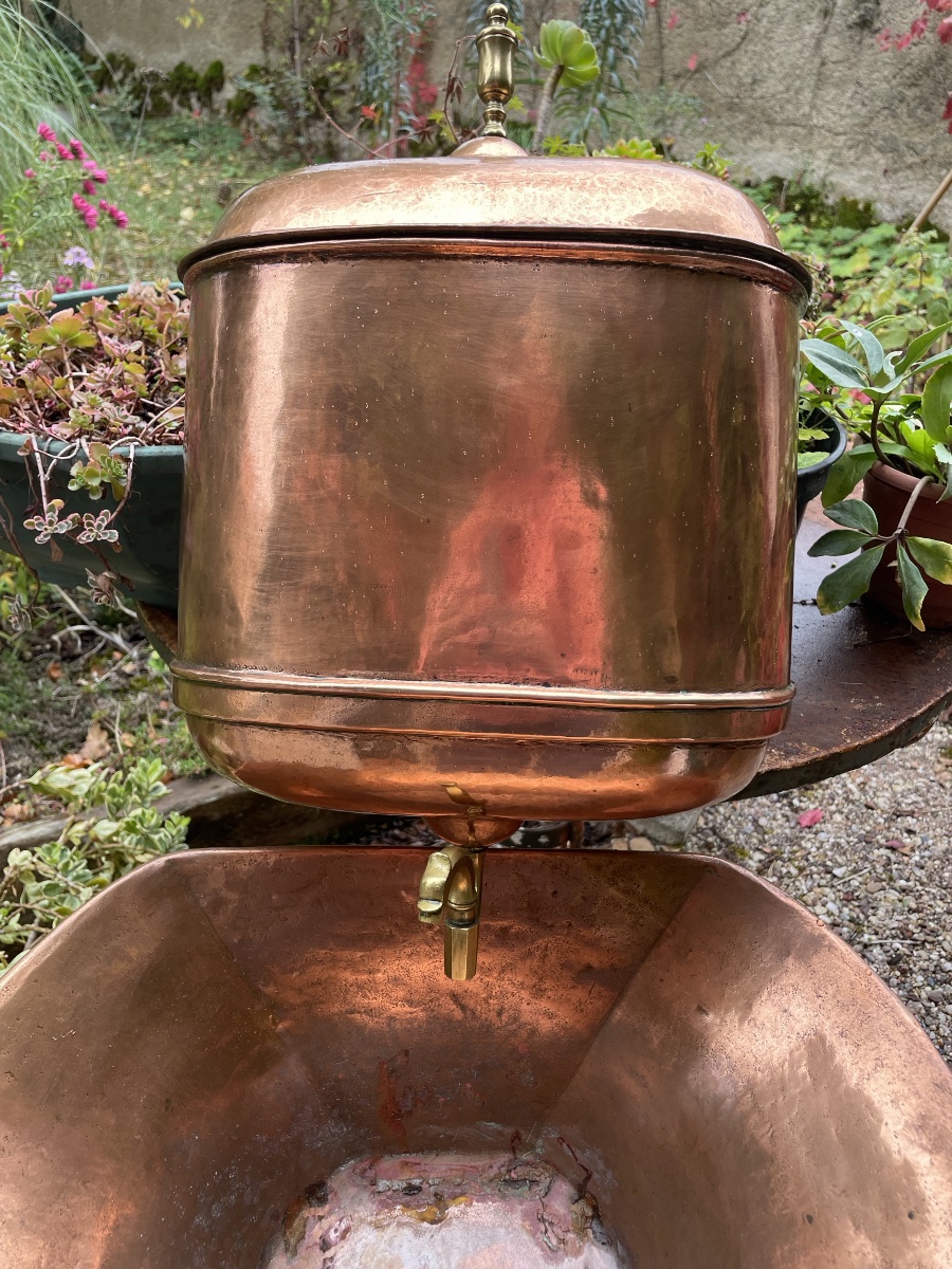 FONTAINEa eau  EN CUIVRE  D’ÉPOQUE 18 ÈME-photo-3