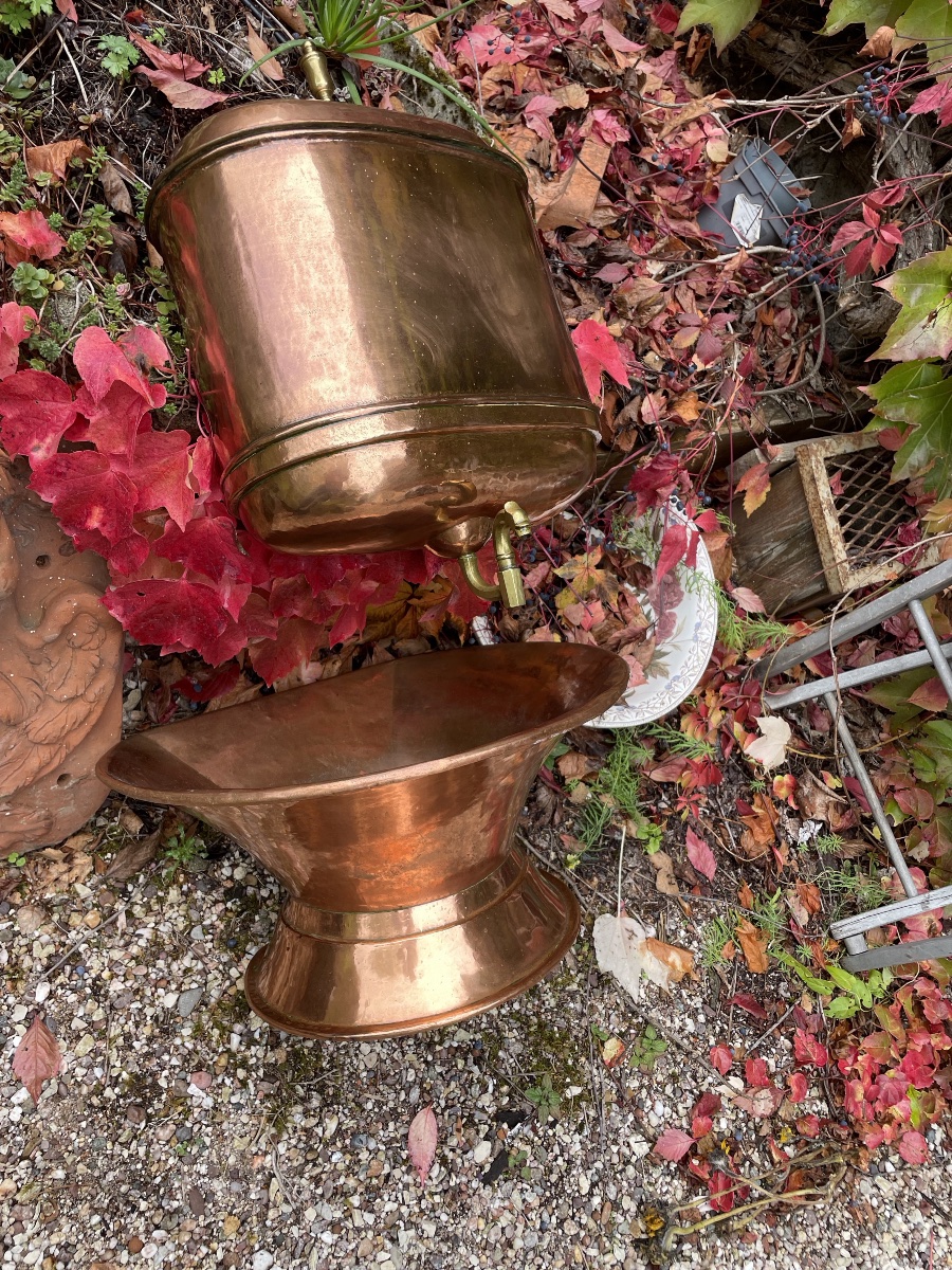 FONTAINEa eau  EN CUIVRE  D’ÉPOQUE 18 ÈME-photo-6