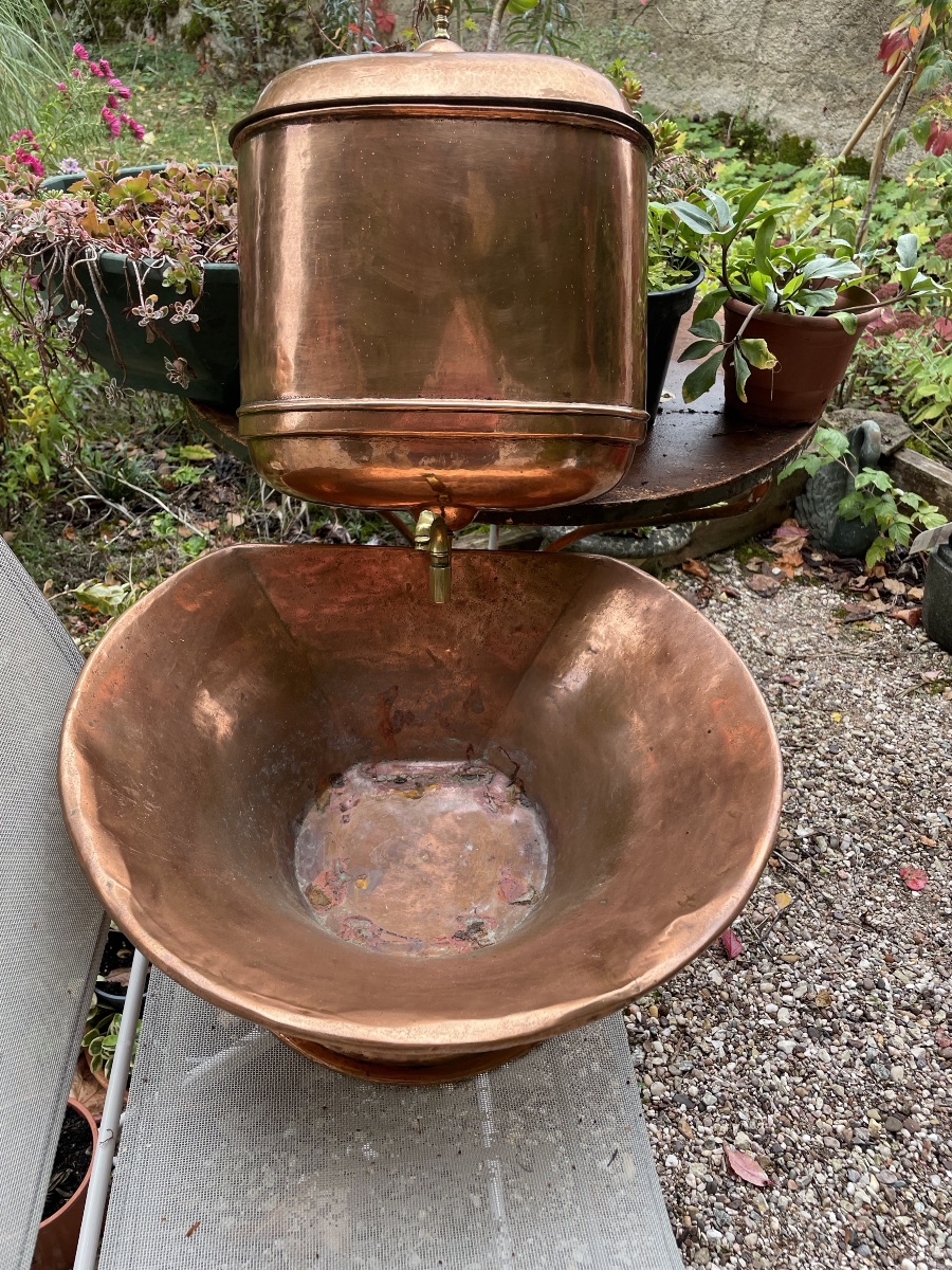 FONTAINEa eau  EN CUIVRE  D’ÉPOQUE 18 ÈME-photo-7