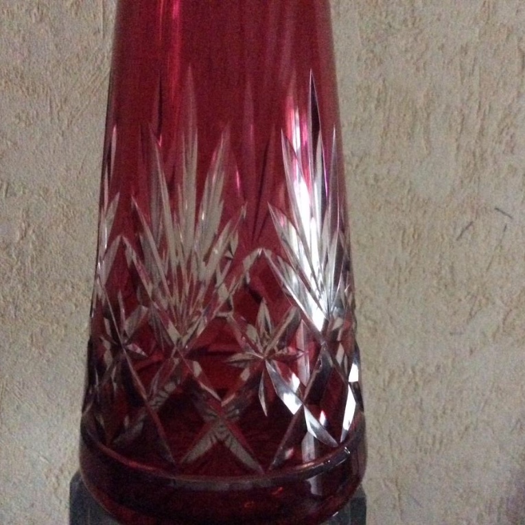 Carafe Crystal Cut Rose. Baccarat.-photo-2