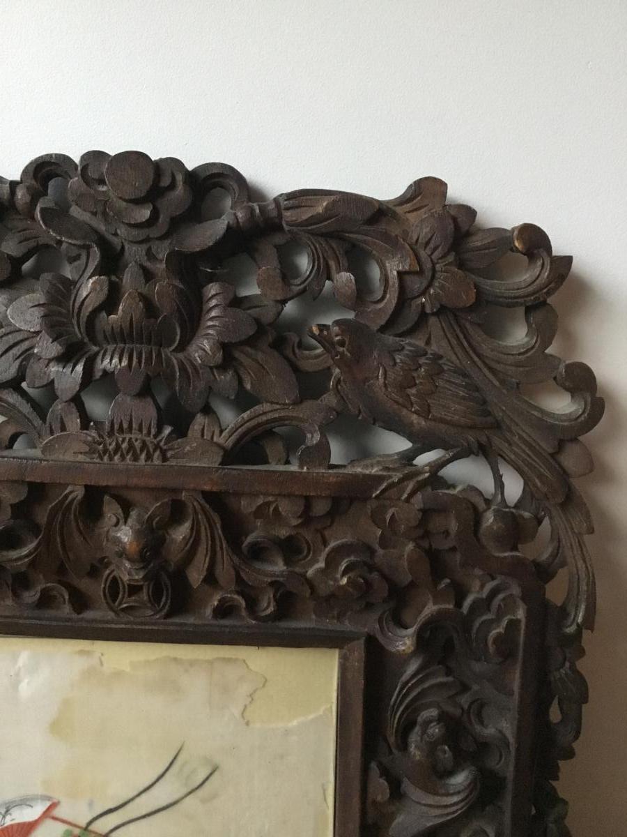 Richly Carved Frame Of Birds, Animals And Flowers, China-photo-3