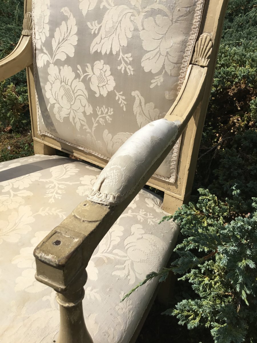 Fauteuil Laqué Directoire-photo-1