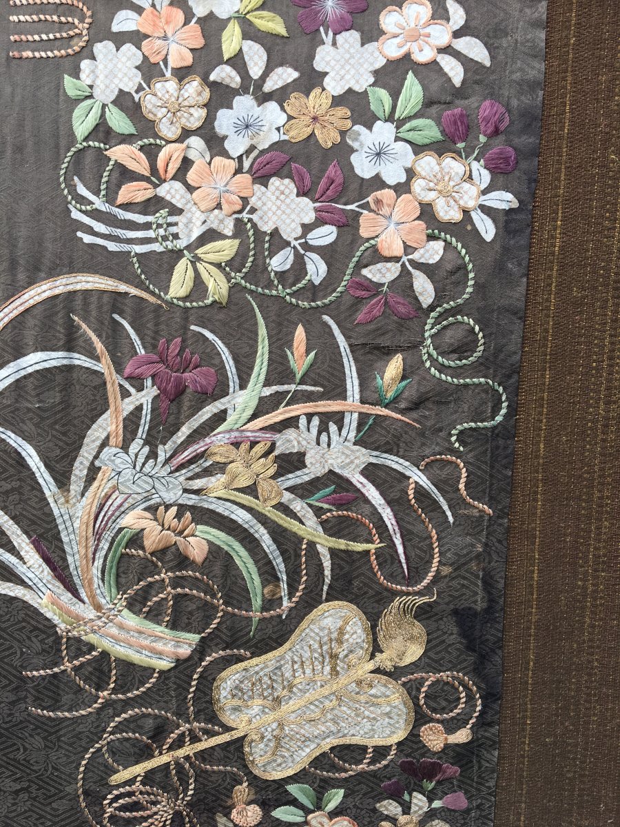 Pare Feu à La Broderie Chinoisante, Vers 1900-photo-4