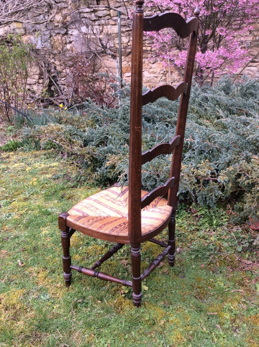 Nursery Chair With Multicolored Straw Seat-photo-3