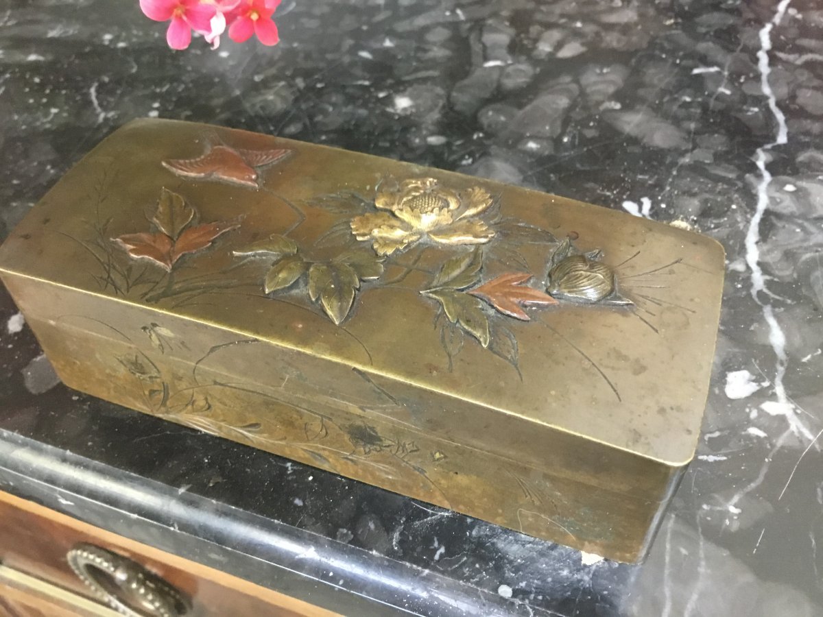 Stamp Box, Bronze, Japan, Meiji Period-photo-4