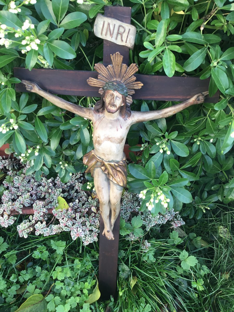 Large Polychrome Christ, XIXth (65 Cm)