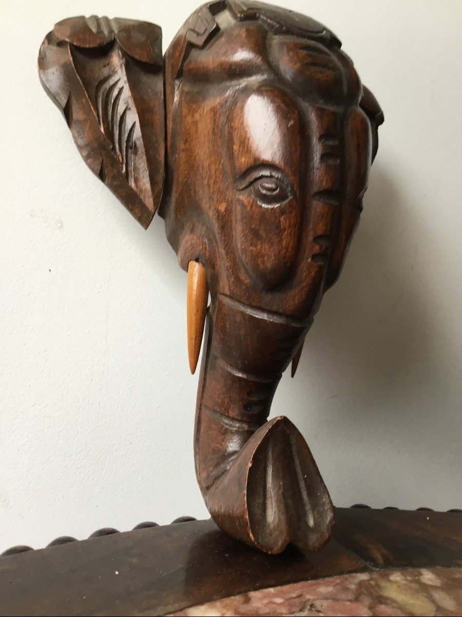 Éléphant Shaped Hat  Stand  , Round 1900 -photo-4
