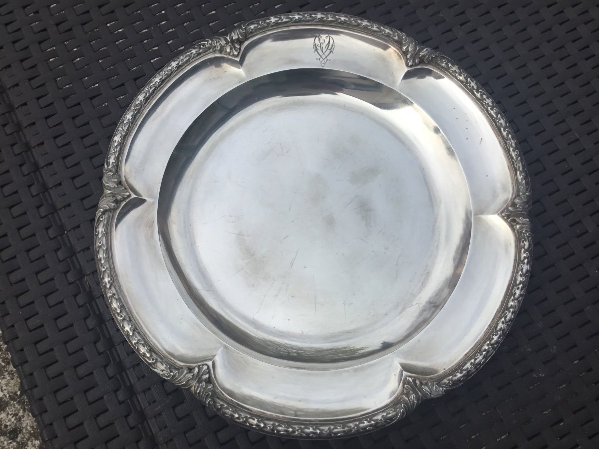 Round Dish, Sterling Silver, Minerva Hallmark-photo-2