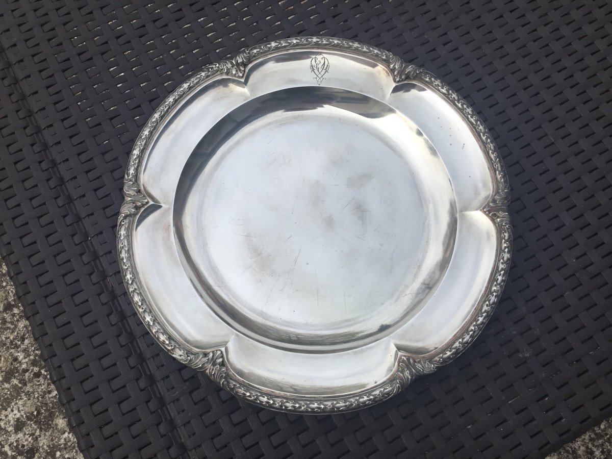 Plat Rond, Argent Massif, Poinçon Minerve-photo-3