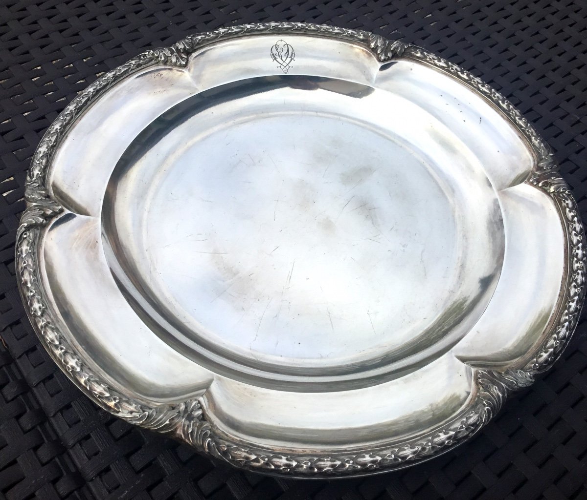 Round Dish, Sterling Silver, Minerva Hallmark