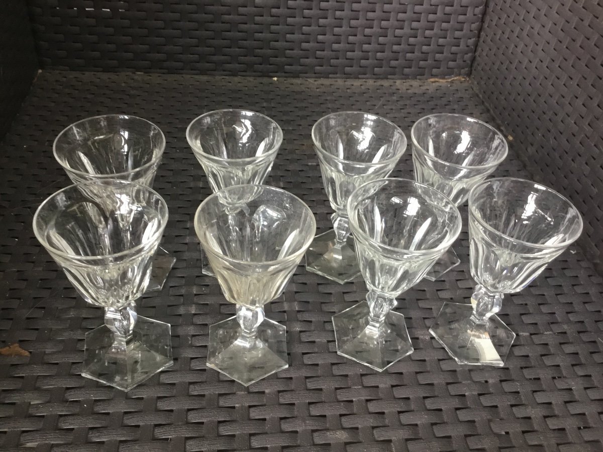 Suite Of 9 Crystal Glasses, Napoleon III-photo-3