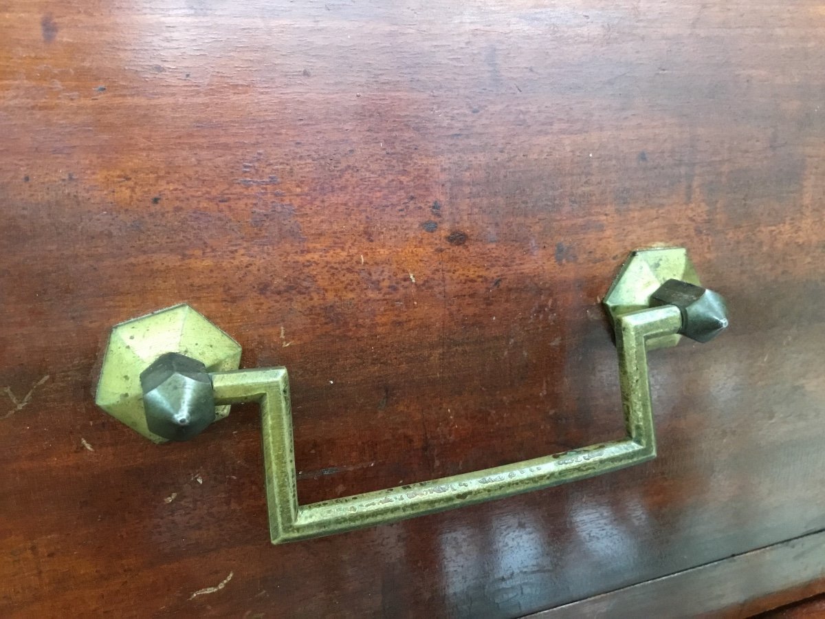 Mahogany Commode D Restoration Period-photo-4