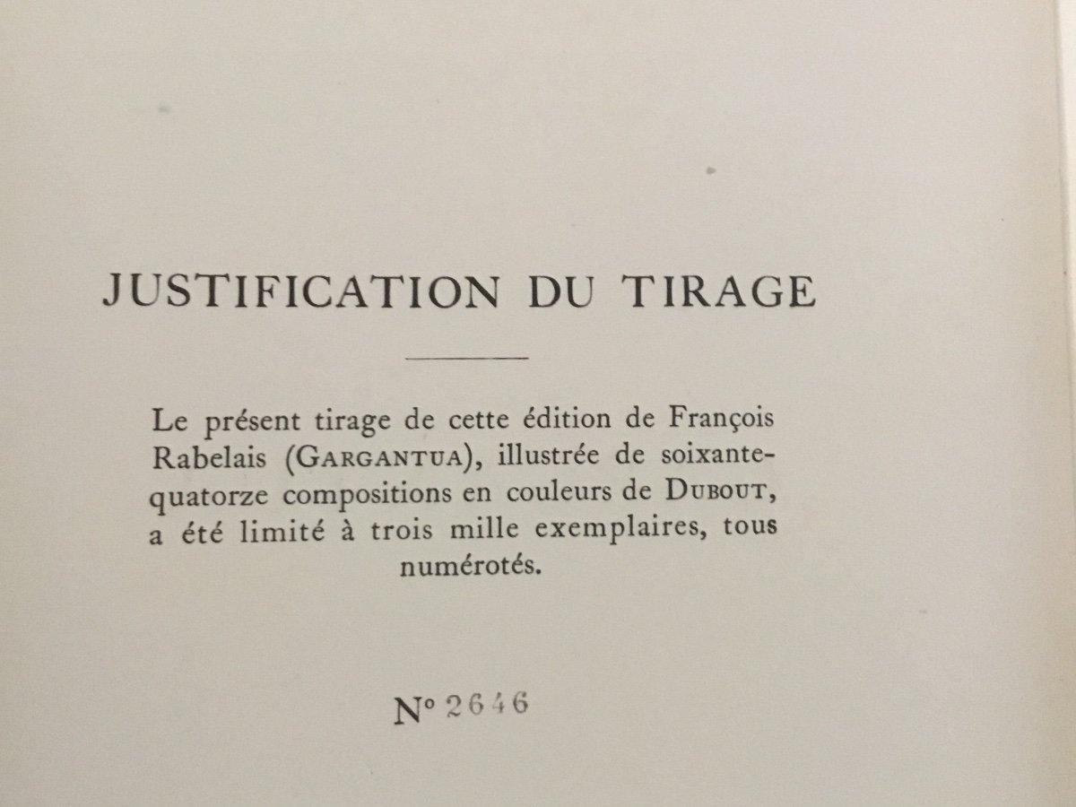 Rabelais.gargantua Et Pantagruel .gibert Jeune 1935-1937 -, Paris. 3 Volumes-photo-5