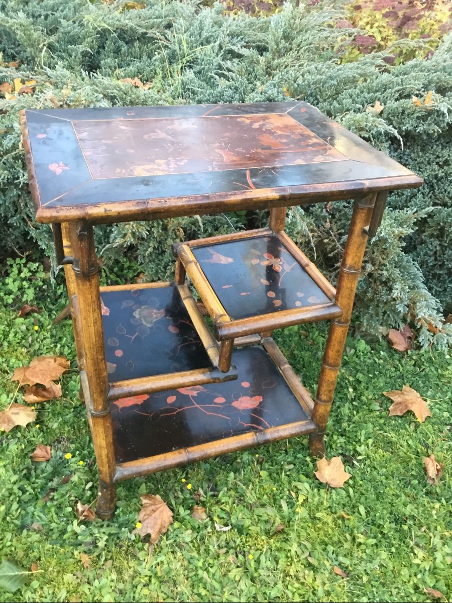 Table De Présentation  En Bambou , Attribuée à La Maison Perret Et Vibert-photo-2