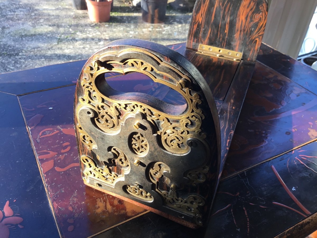 Bookends In Marquetry Type Boulle And Nineteenth Rosewood-photo-2