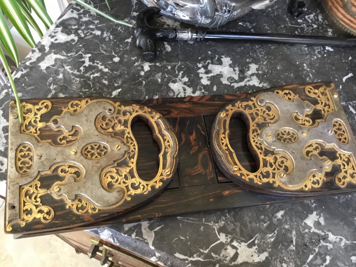 Bookends In Marquetry Type Boulle And Nineteenth Rosewood-photo-3