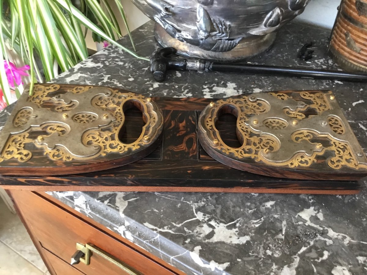 Bookends In Marquetry Type Boulle And Nineteenth Rosewood-photo-4
