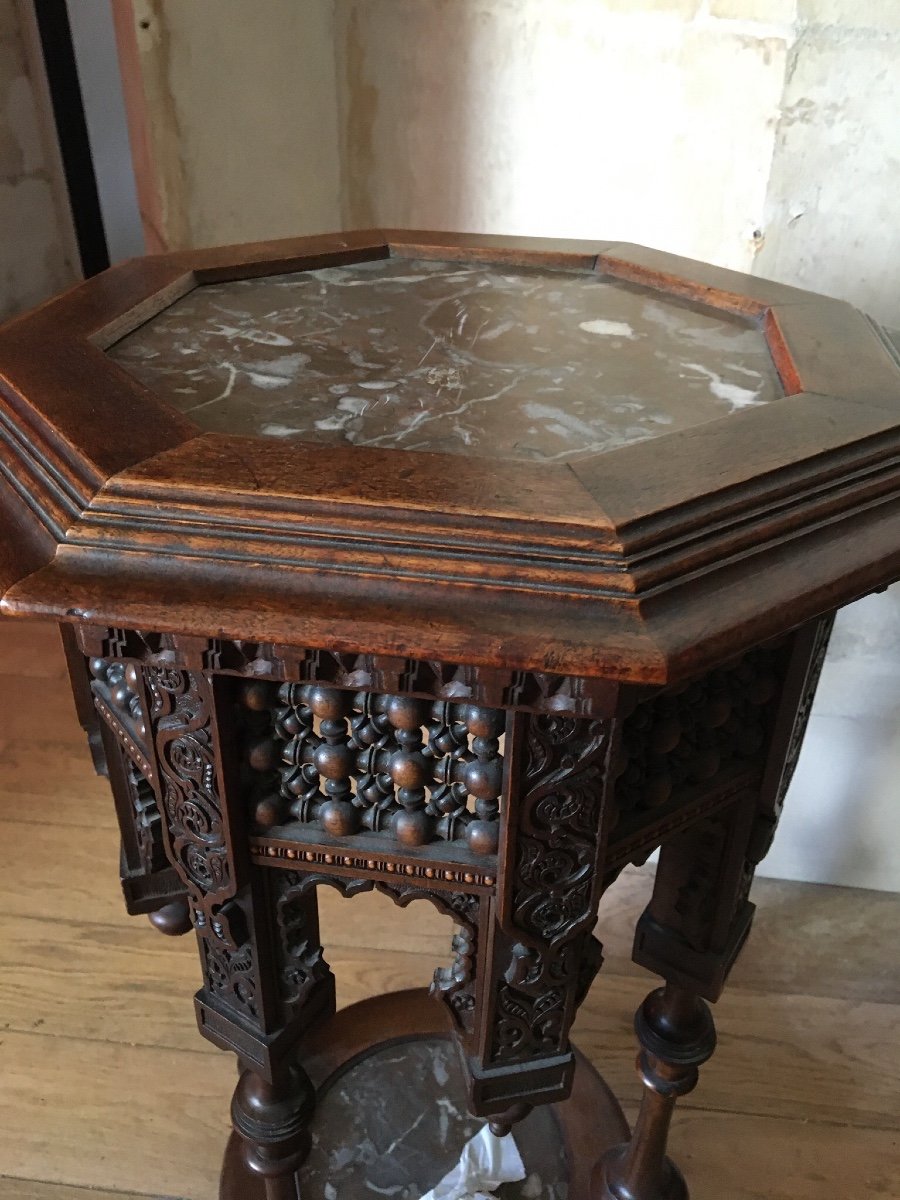 Pedestal Table, Orientalist Bolster, XIXth-photo-8
