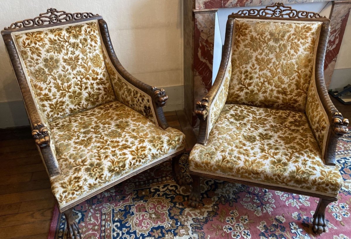 Dlg By Gabriel Viardot, The Pair Of Large Armchairs-photo-5